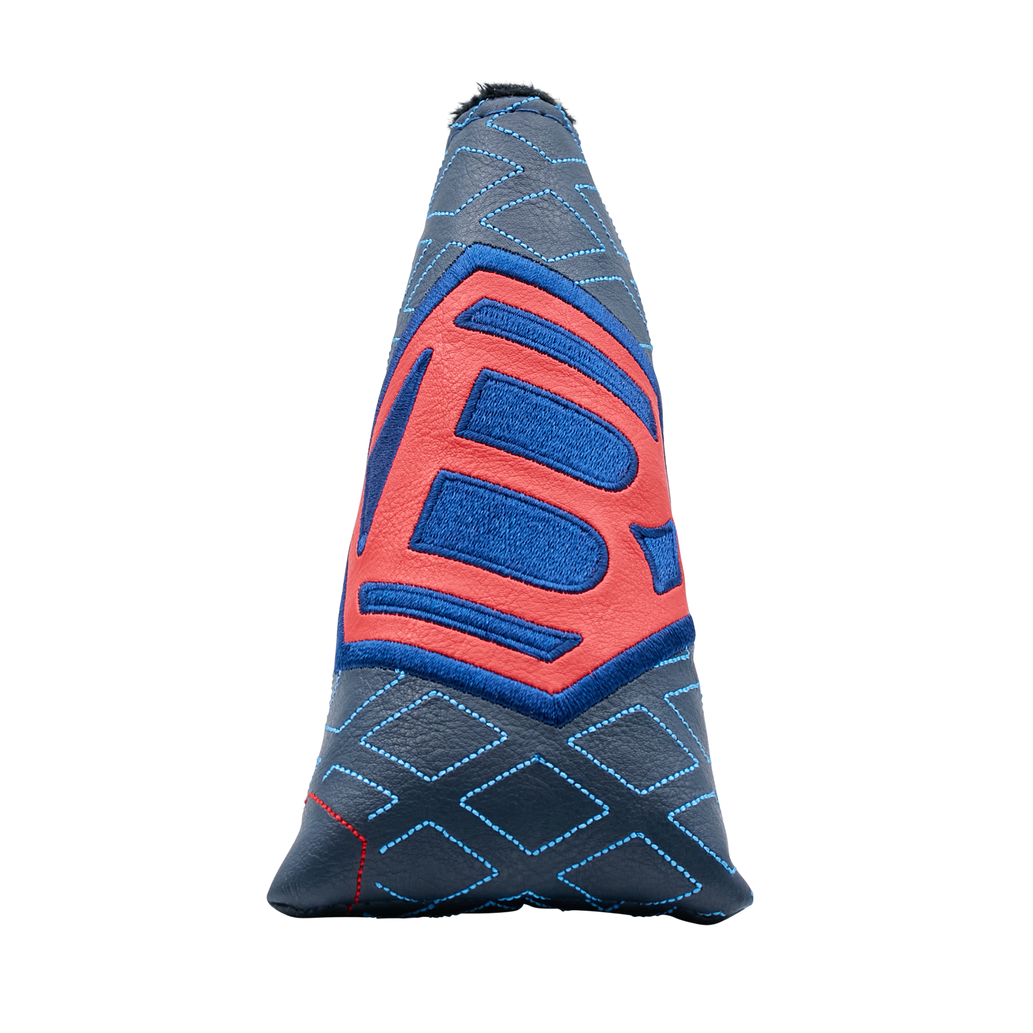 Stunning Crimson & Navy Blue Diamond Face Hex B Blade Putter Headcover - A Must - Have!