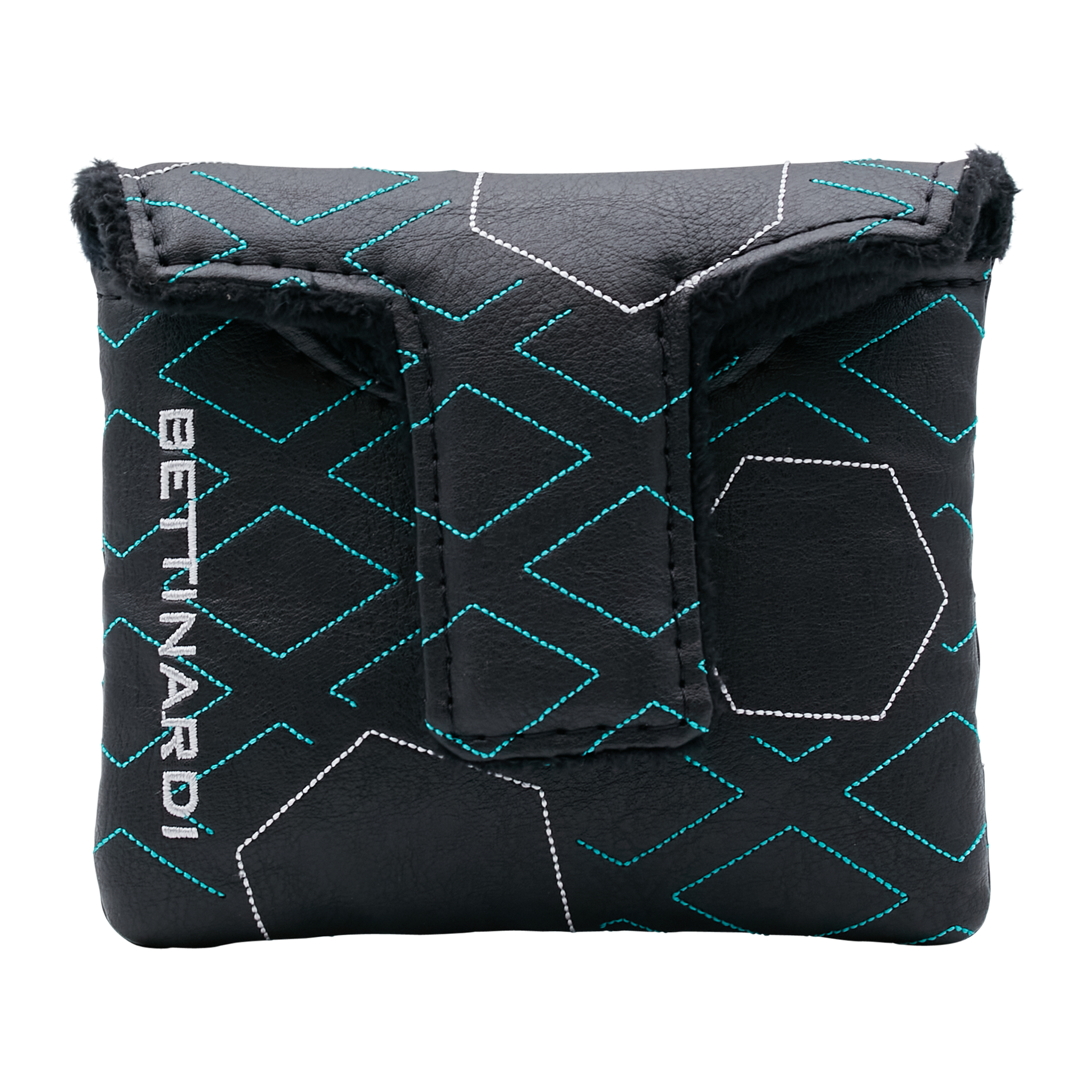 Stunning Teal & Black Diamond Face Hex B Mallet Putter Headcover