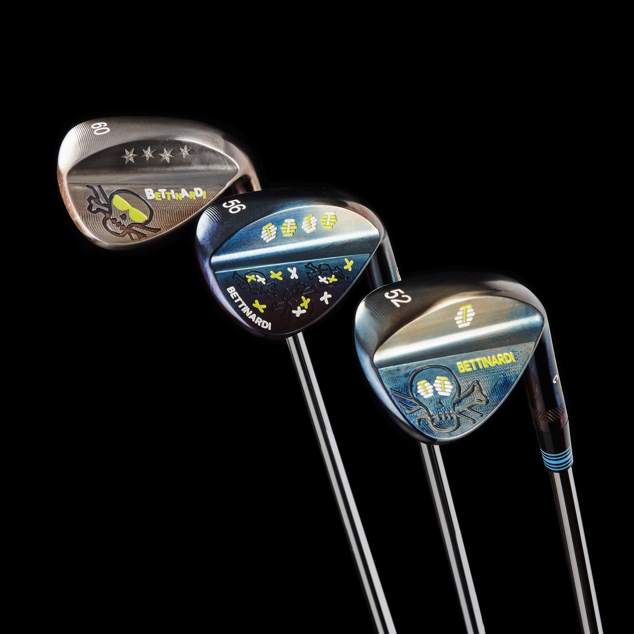 Skull and Bones Blue Flame Wedge Set (52°, 56°, 60°) - Exclusive Golfing Perfection