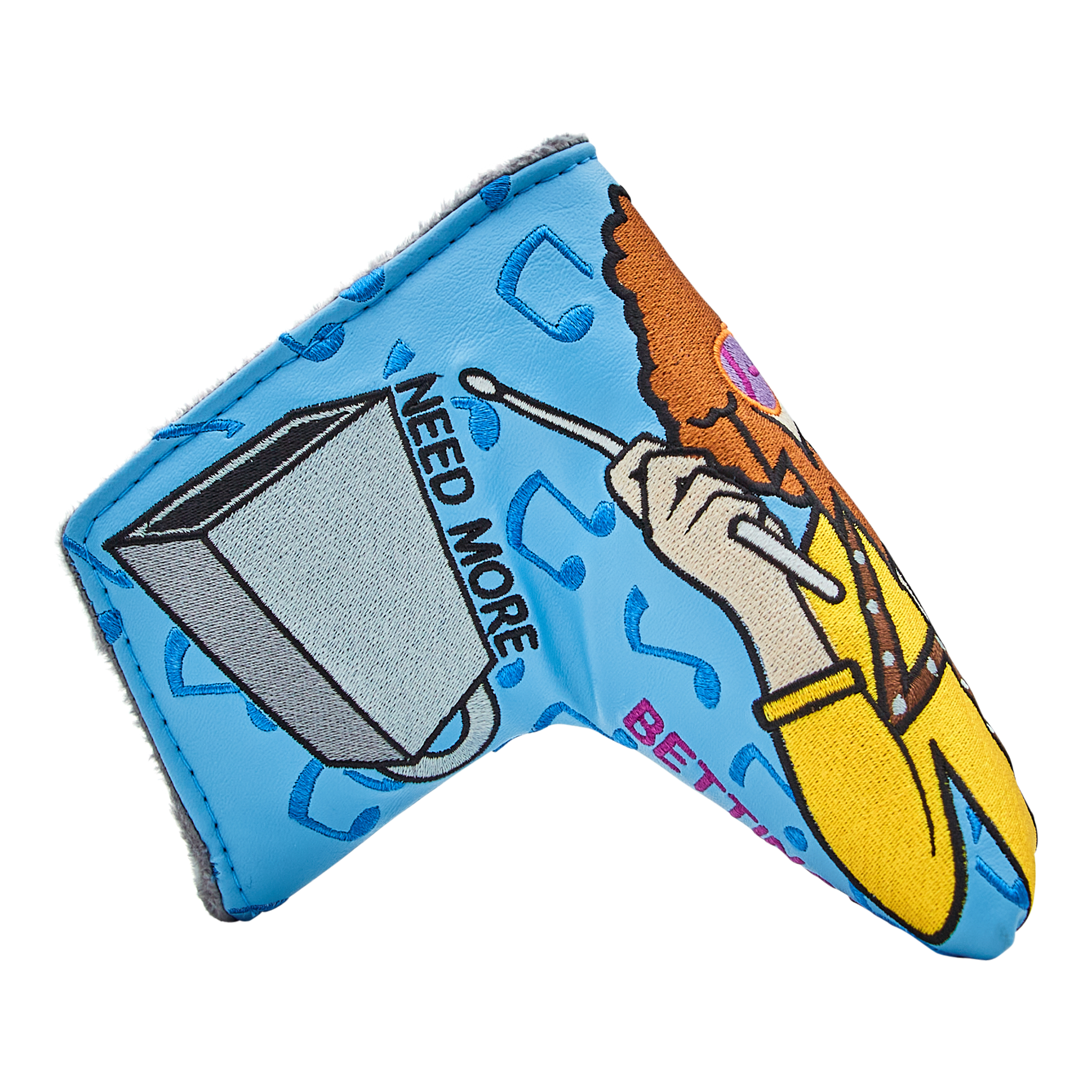 Oyster Blue Cowbell Blade Putter Headcover - Exclusive Design