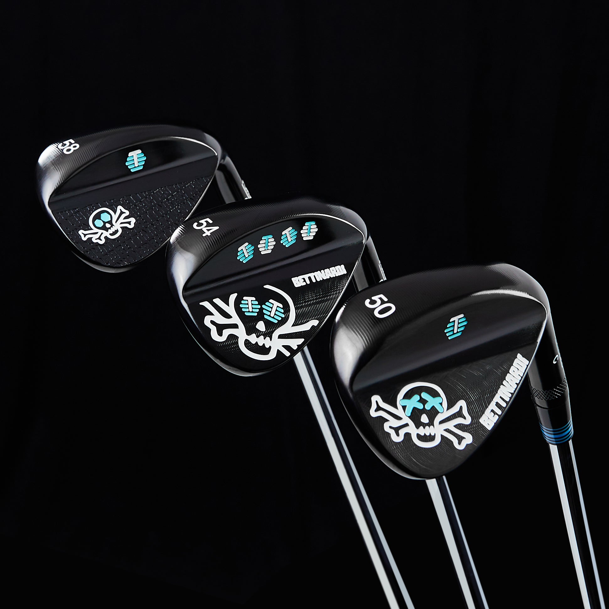 Skull & Bones Black PVD Wedges (50°, 54°, 58°) - Exclusive Custom Golf Wedges