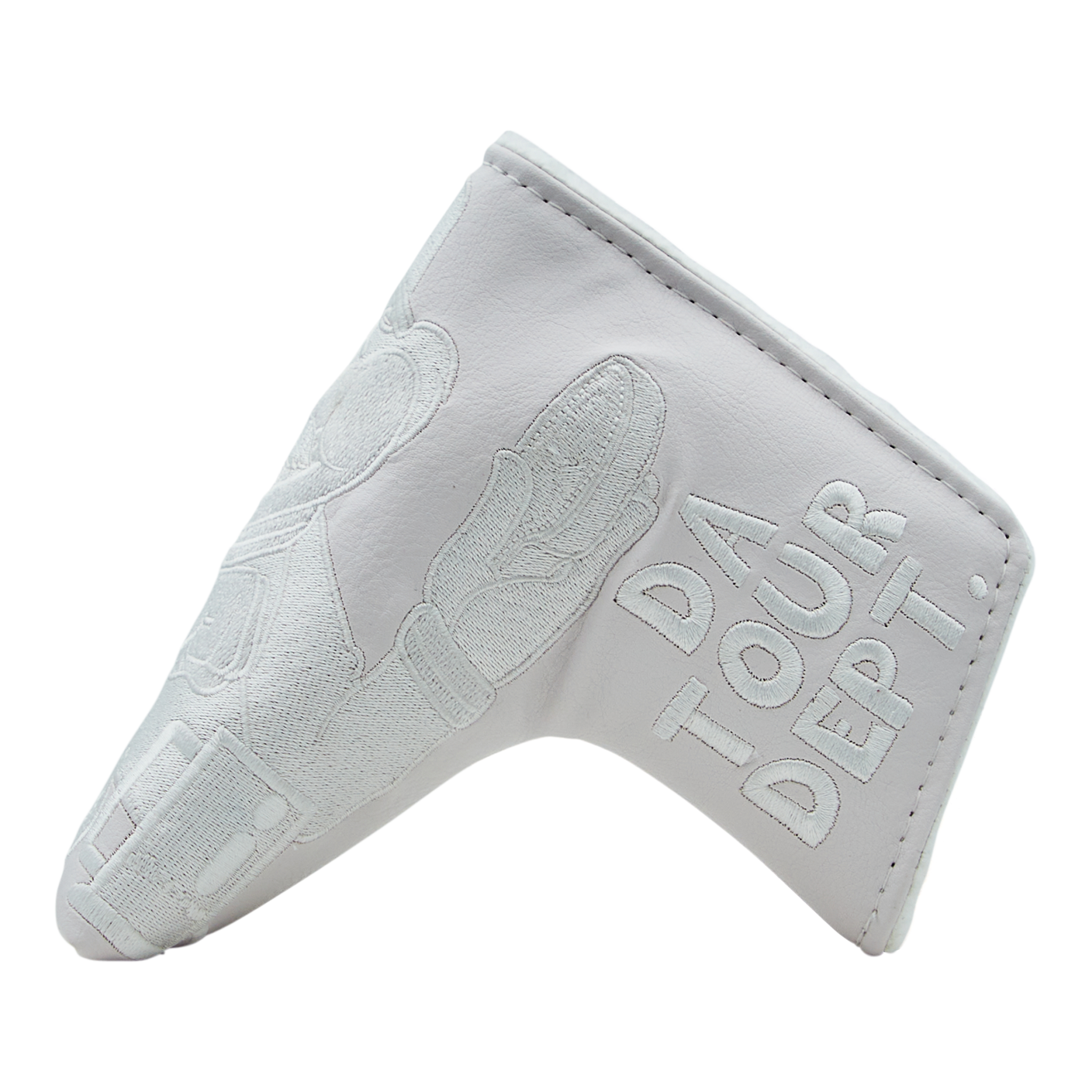 SUPERFANS Tour Dept. White Buffalo Blade Putter Headcover - A Must - Have Golf Accessory