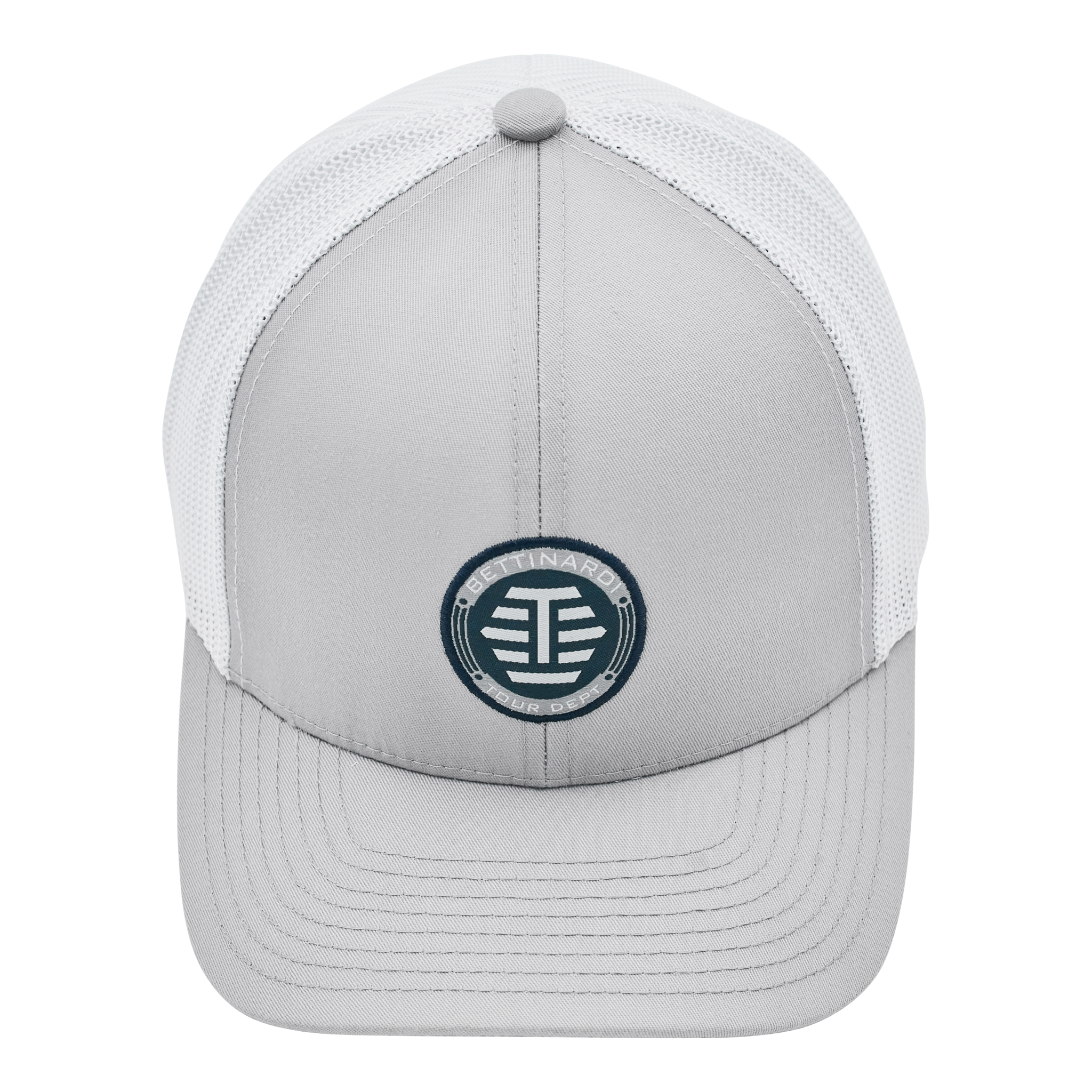 Bettinardi Tour Dept. Gray & White Fitted Mesh Back Hat - A Must-Have for Golf Enthusiasts