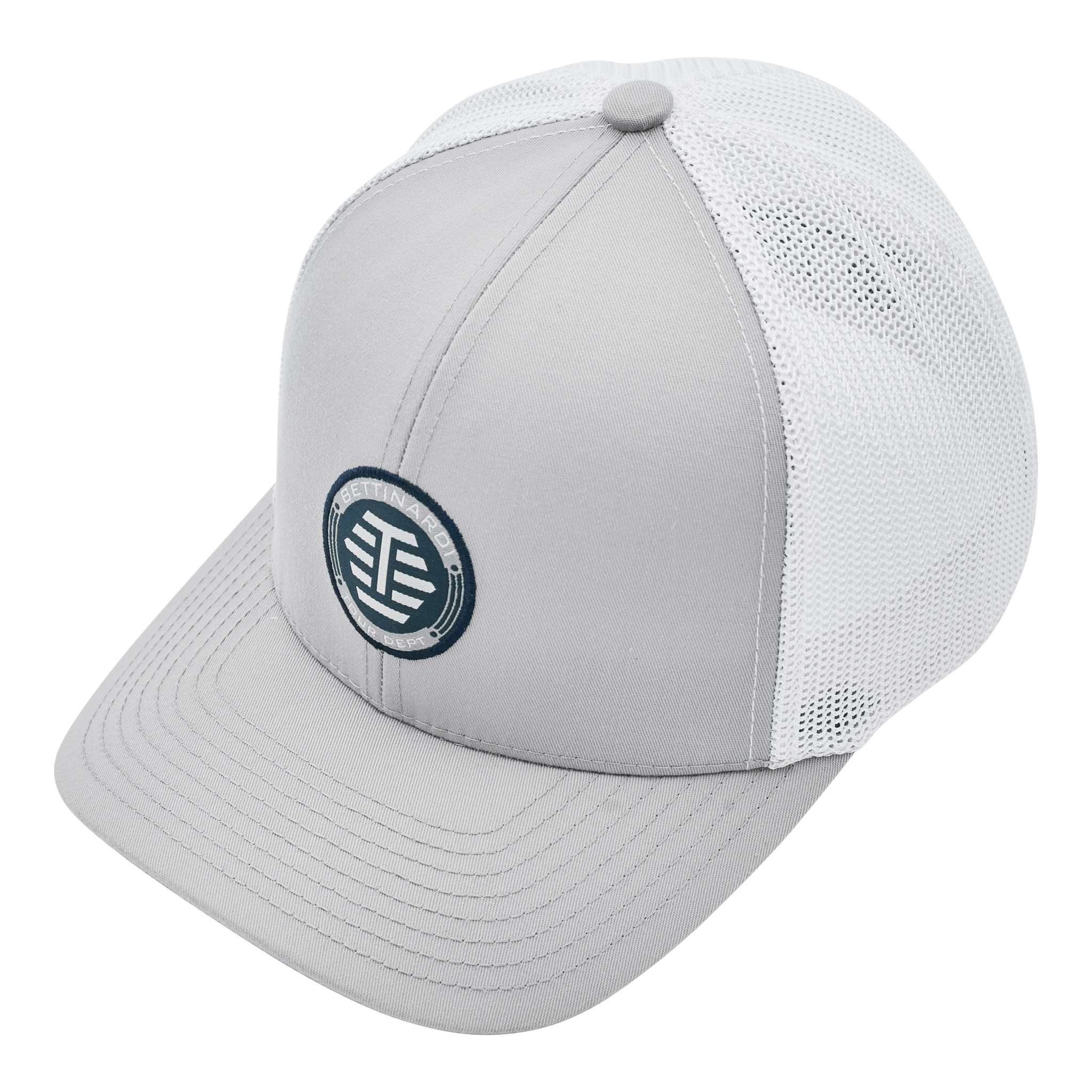 Bettinardi Tour Dept. Gray & White Fitted Mesh Back Hat - A Must-Have for Golf Enthusiasts