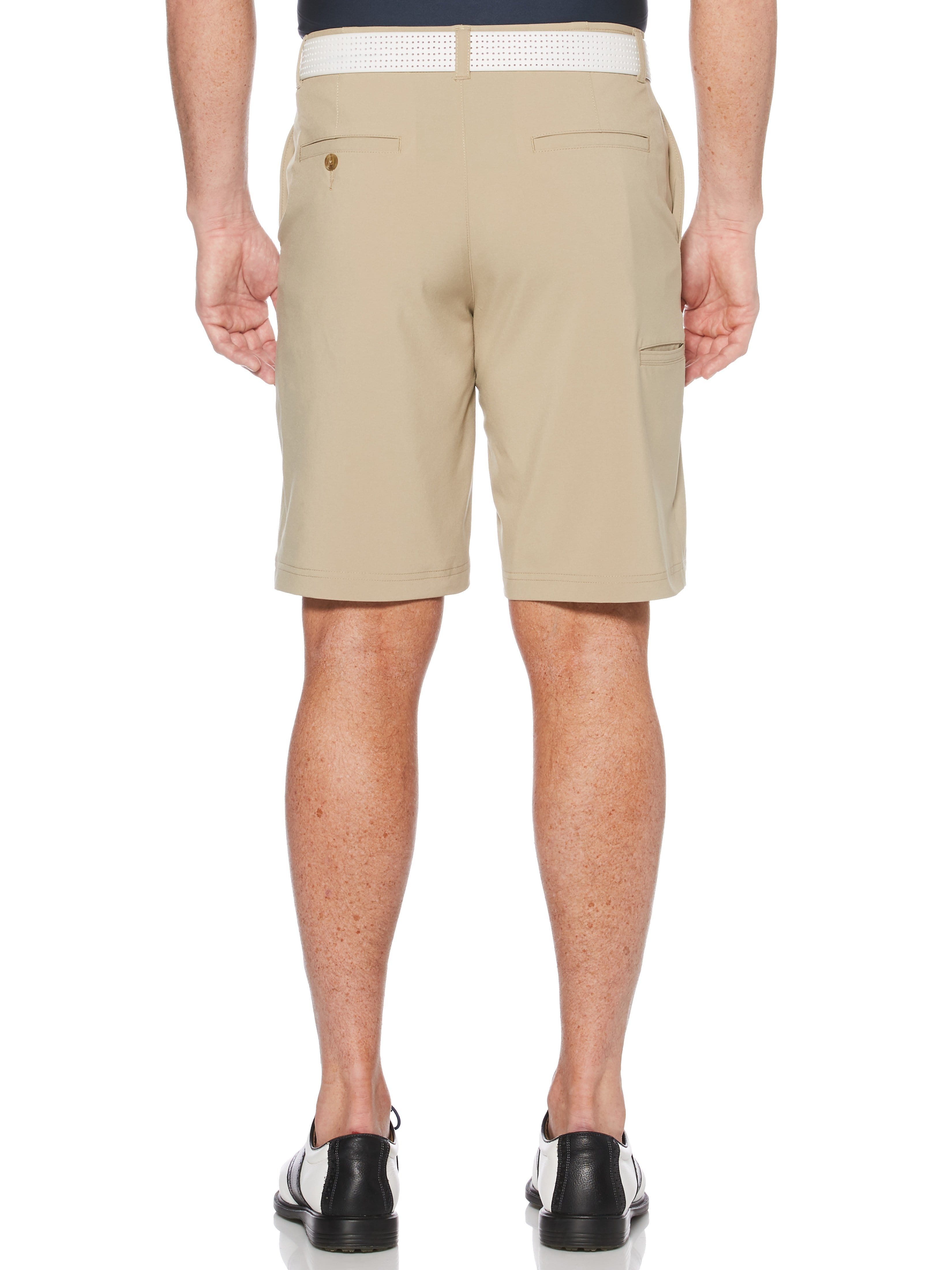 Jack Nicklaus Men's Active Flex Golf Shorts: Flat Front with Media Pocket
