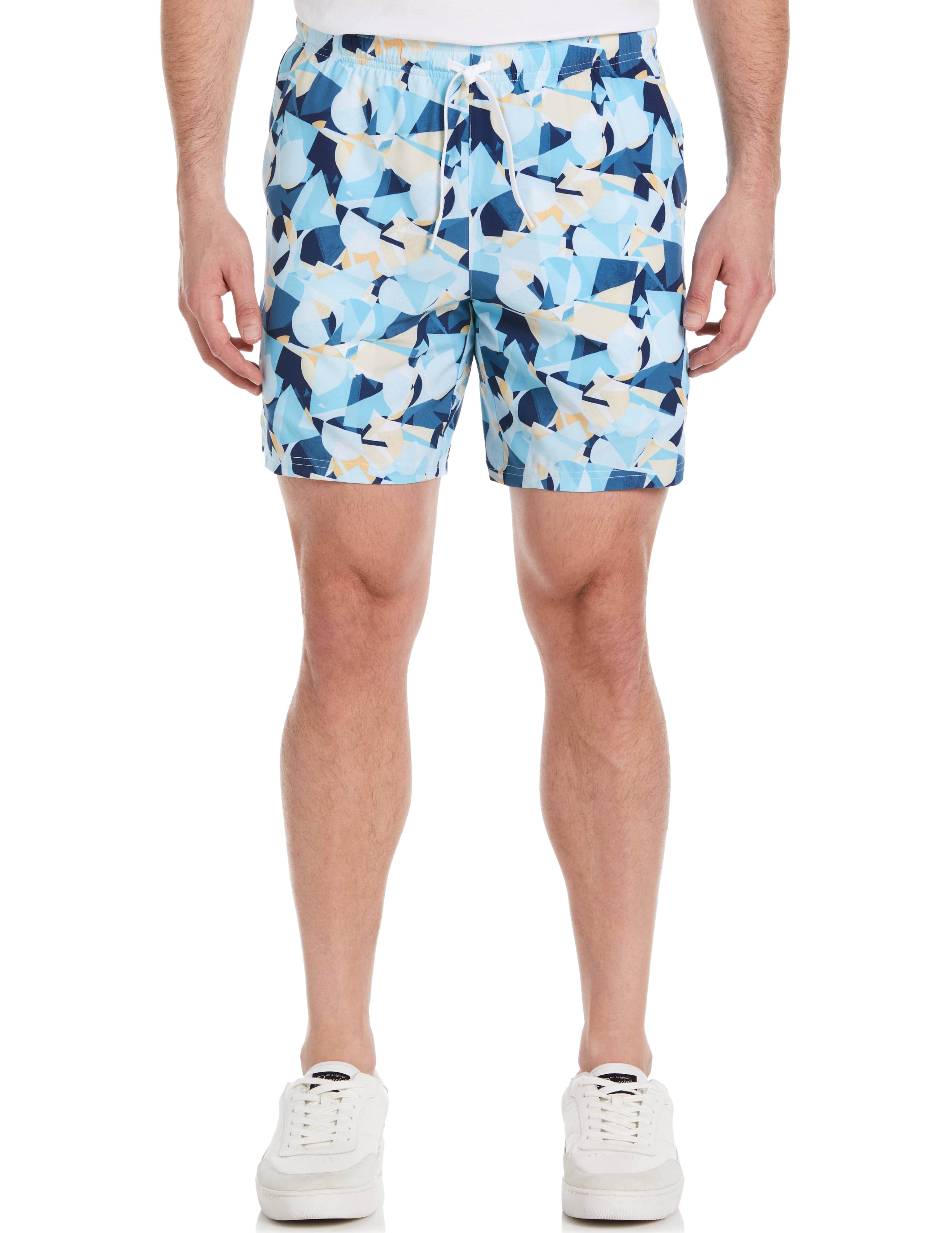 Original Penguin Men's Eye-Catching Tennis Print Layered Shorts