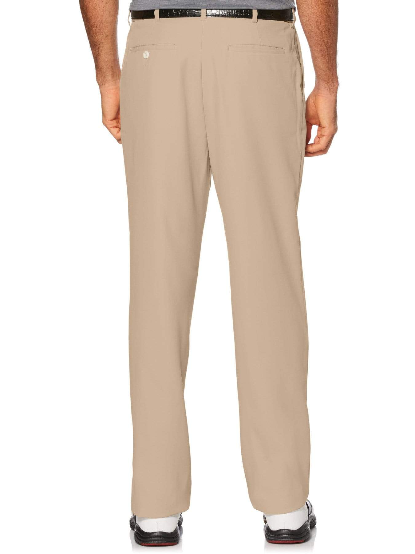 PGA TOUR Men's Beige Flat - Front Expandable Waistband Golf Pant