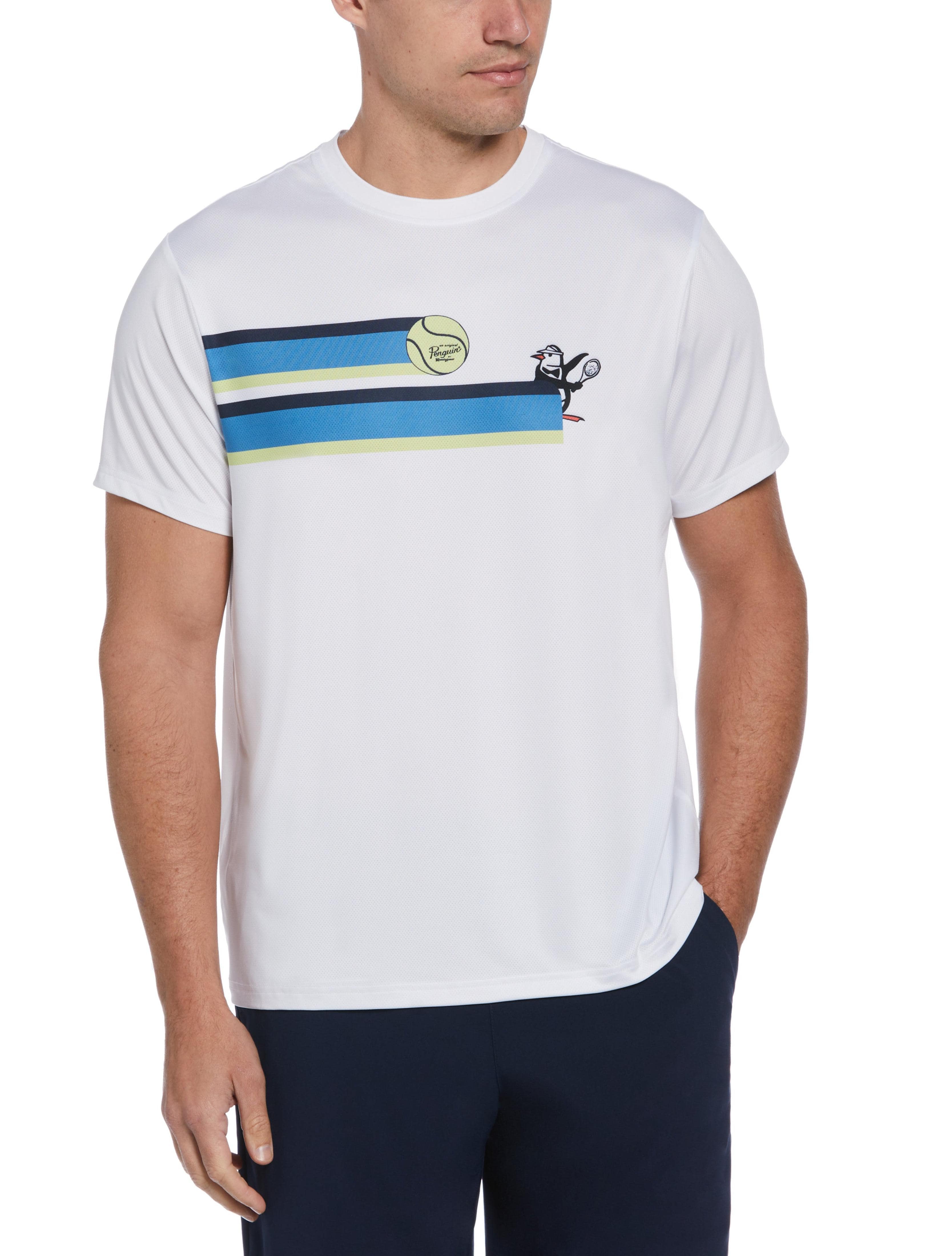 Original Penguin Men's Retro 80s Tennis Graphic Tee - A Must - Have for Tennis Lovers!